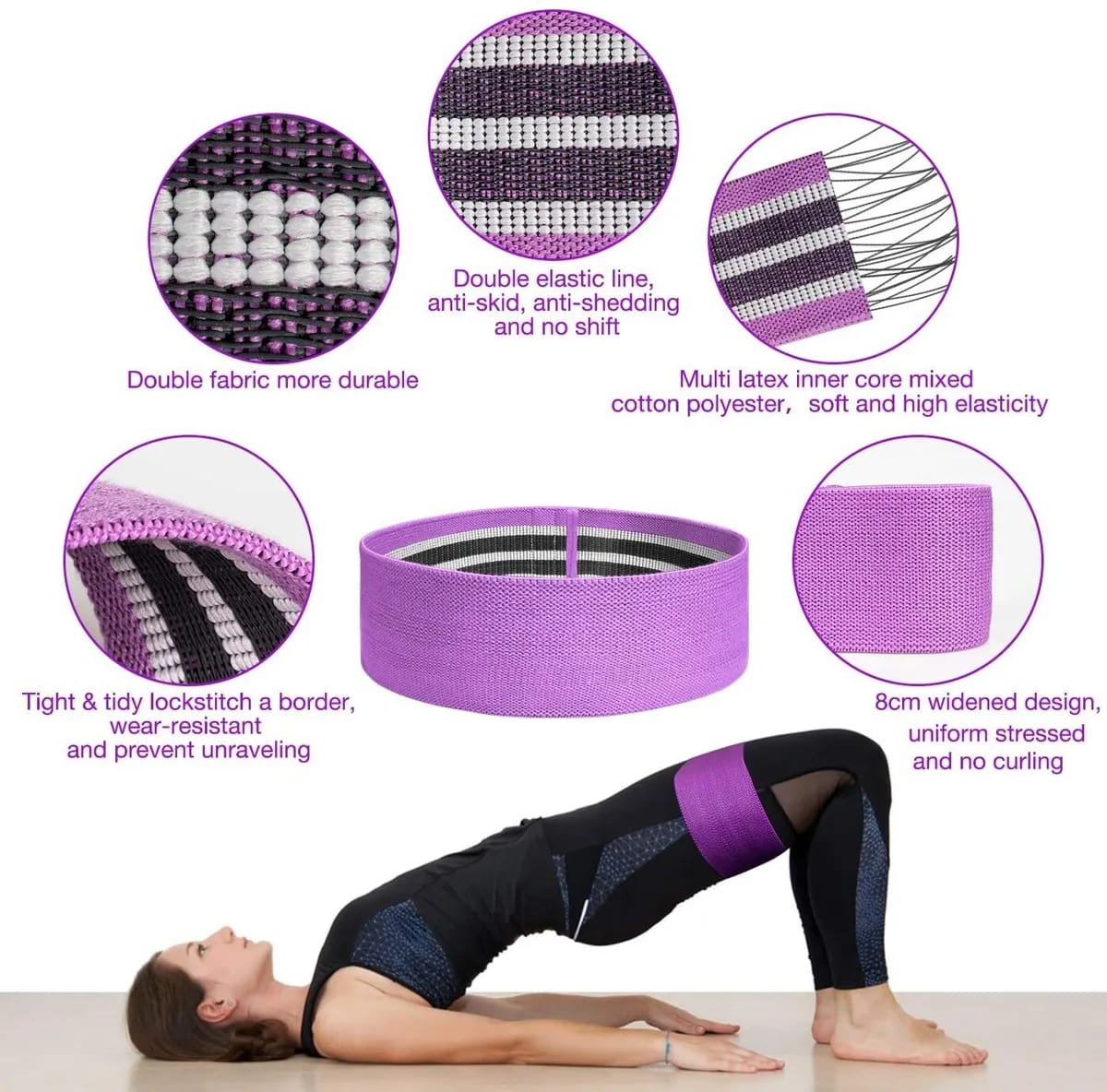 KIT Bandas Elasticas de Tela X3 Unidades
