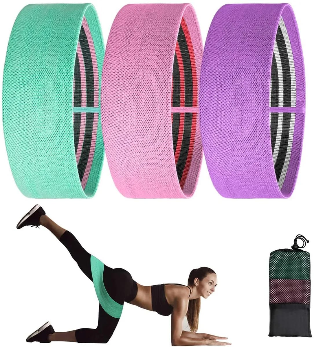 KIT Bandas Elasticas de Tela X3 Unidades