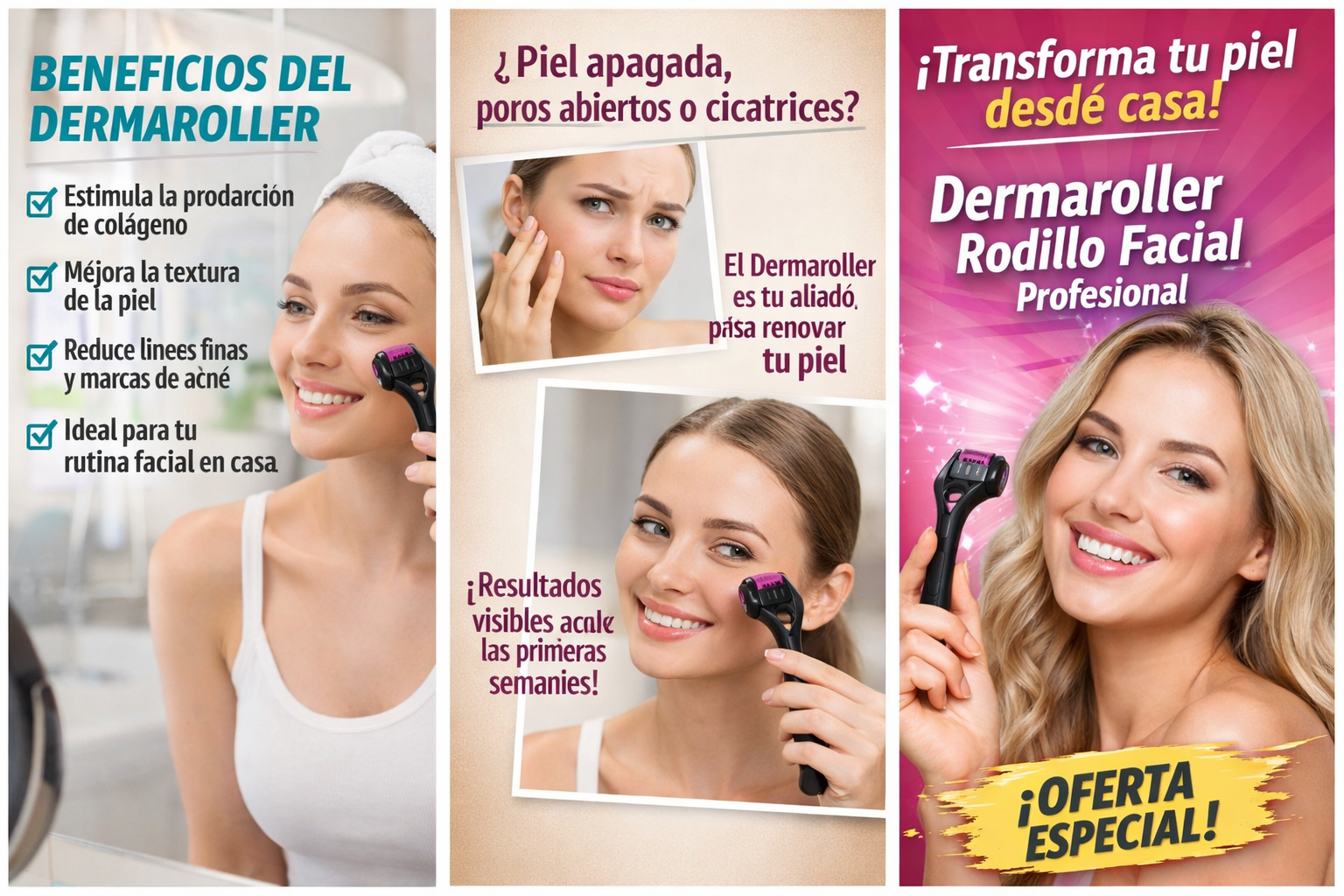 Dermaroller Profesional para Rostro