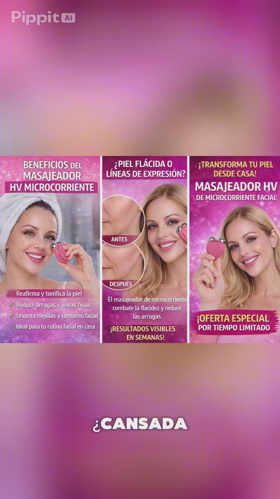 Masajeador Facial HV de Microcorriente